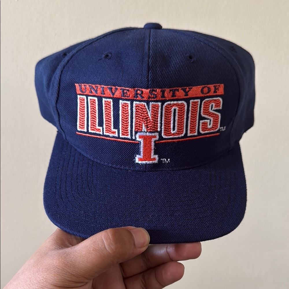 University of Illinois Navy Cap Snapback Hat